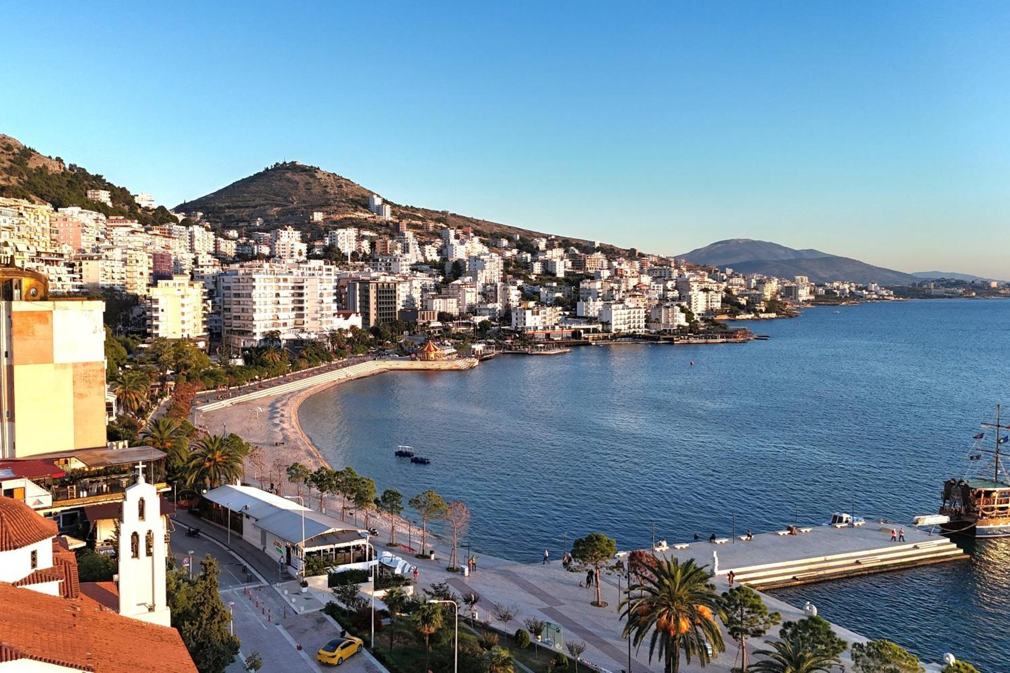 Sunset Penthouse Apartman Saranda Kültér fotó