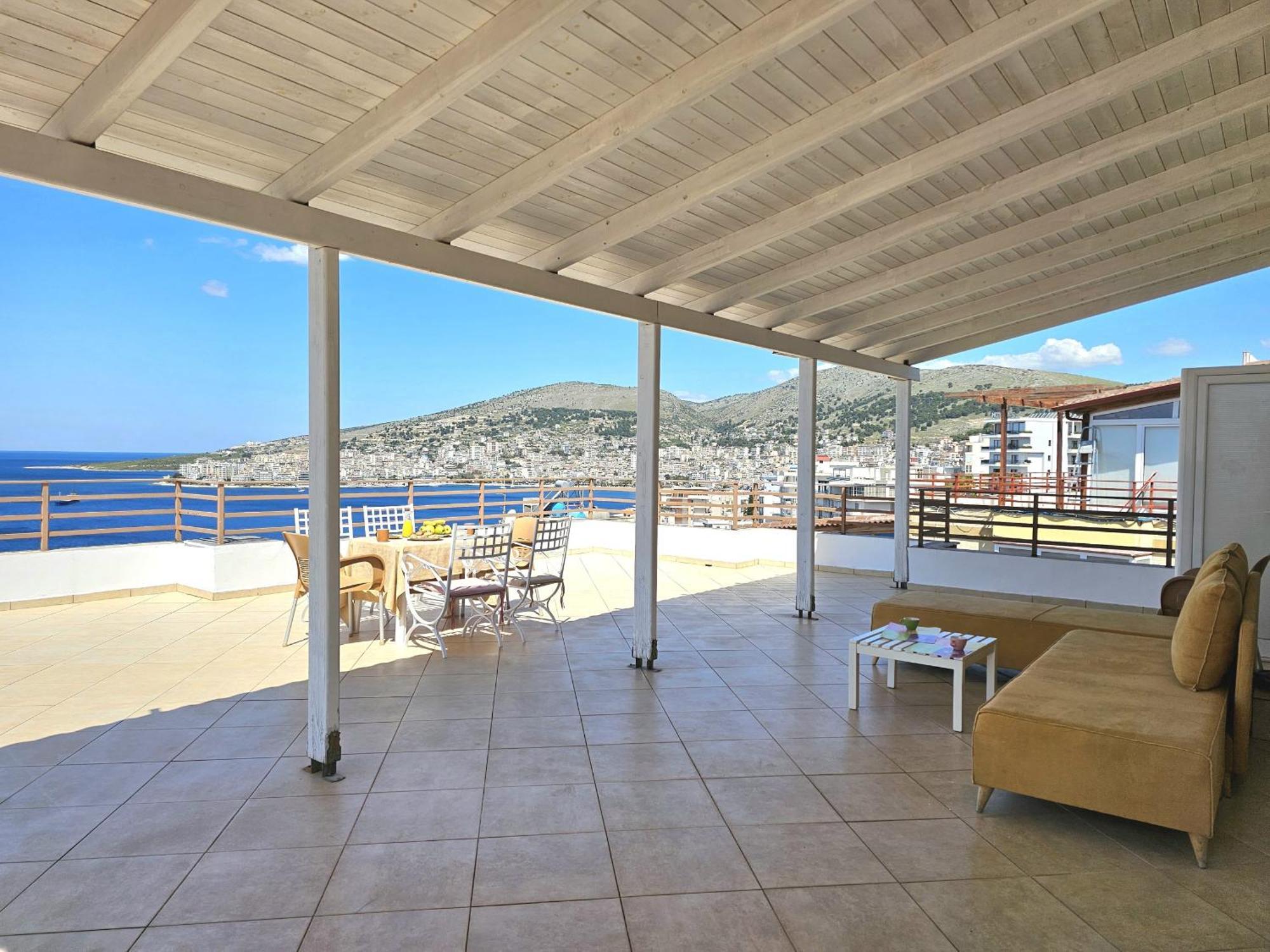 Sunset Penthouse Apartman Saranda Kültér fotó