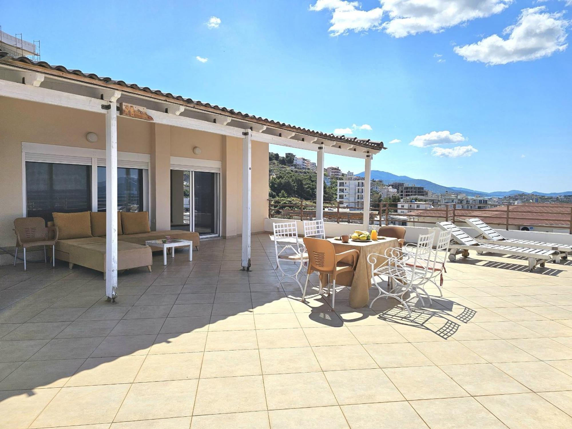 Sunset Penthouse Apartman Saranda Kültér fotó
