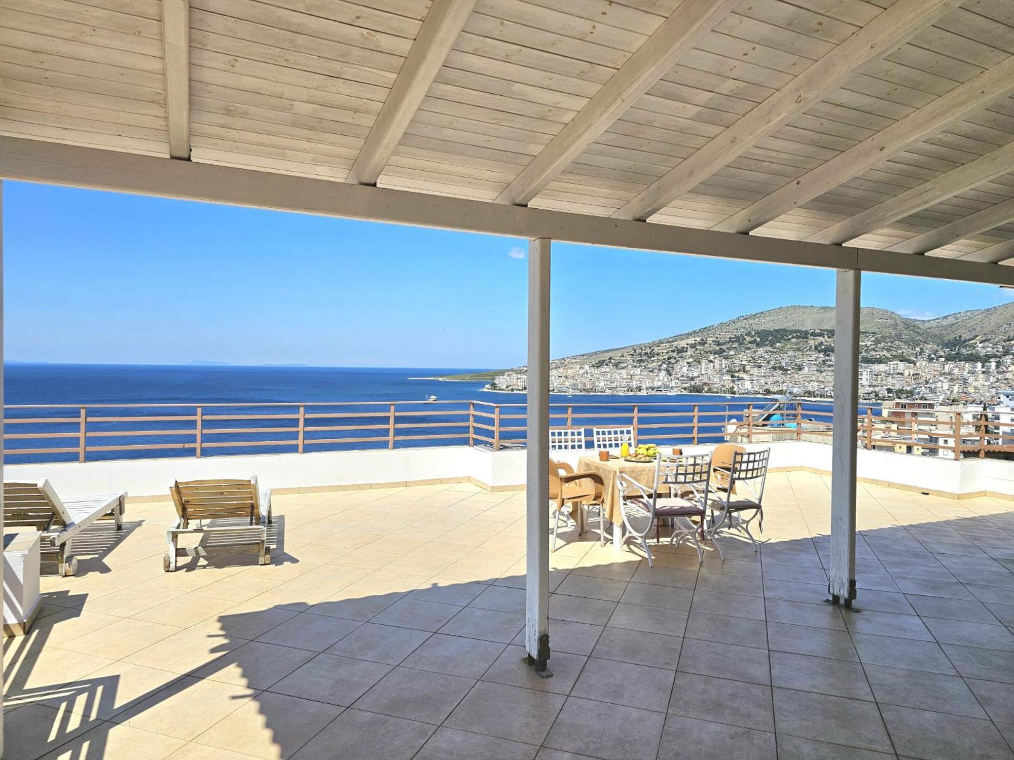 Sunset Penthouse Apartman Saranda Kültér fotó