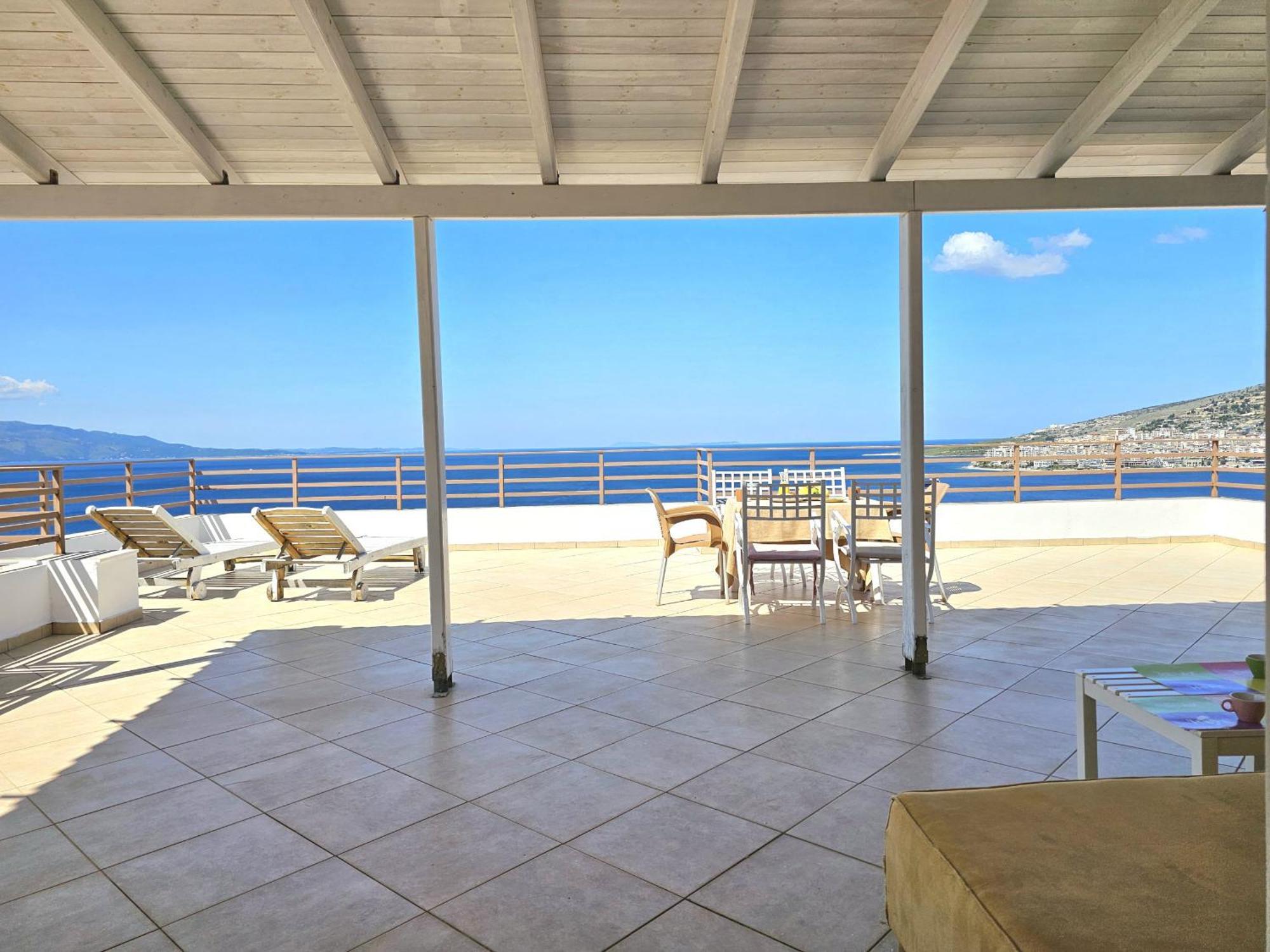Sunset Penthouse Apartman Saranda Kültér fotó